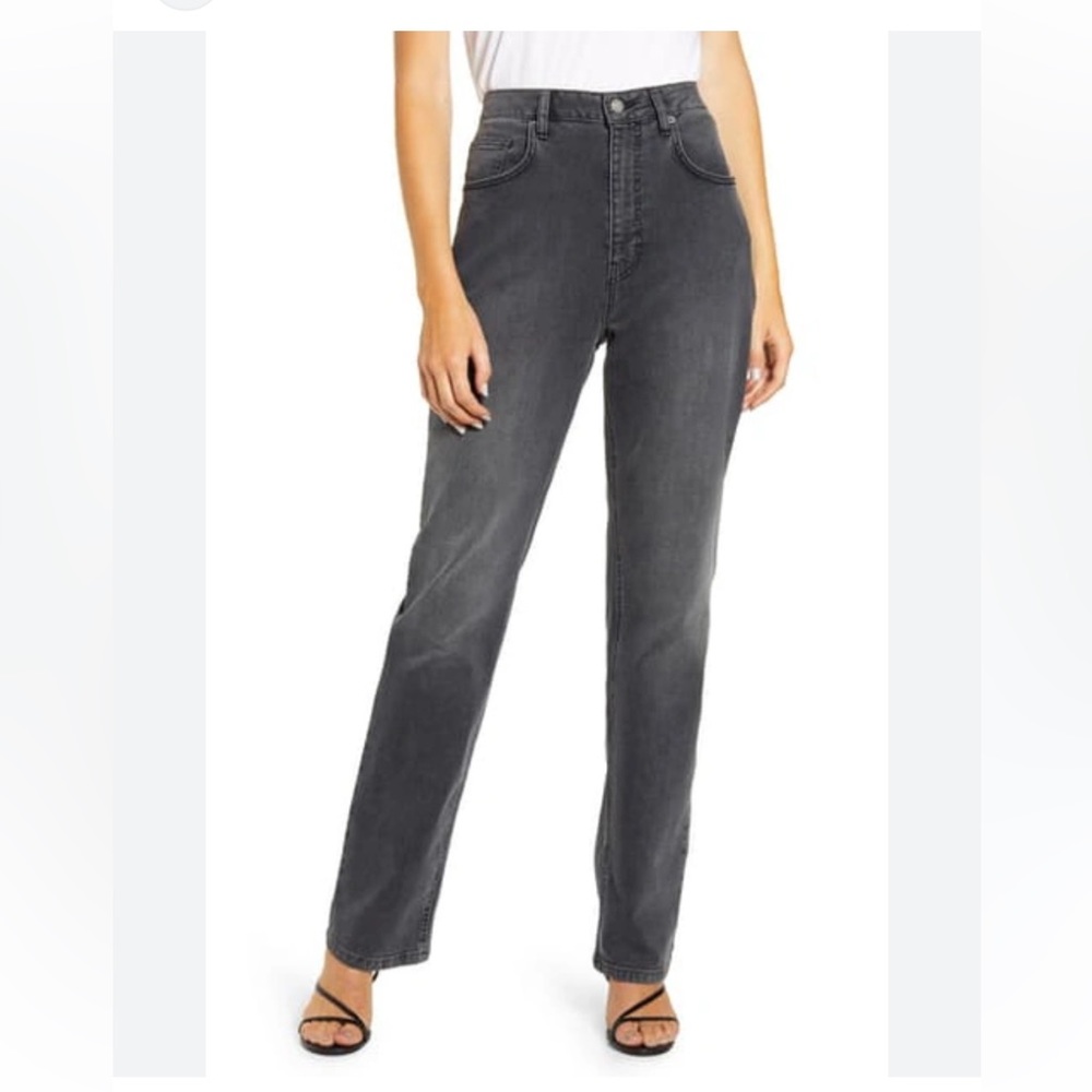 Rebecca Minkoff Lyra Ash High Rise Straight Leg Denim Jeans Size 27 Like New